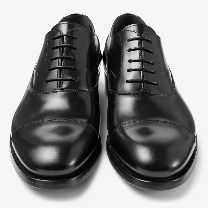 Vine Lace Up Black Smooth Calf Leather Lace Up Shoes 3