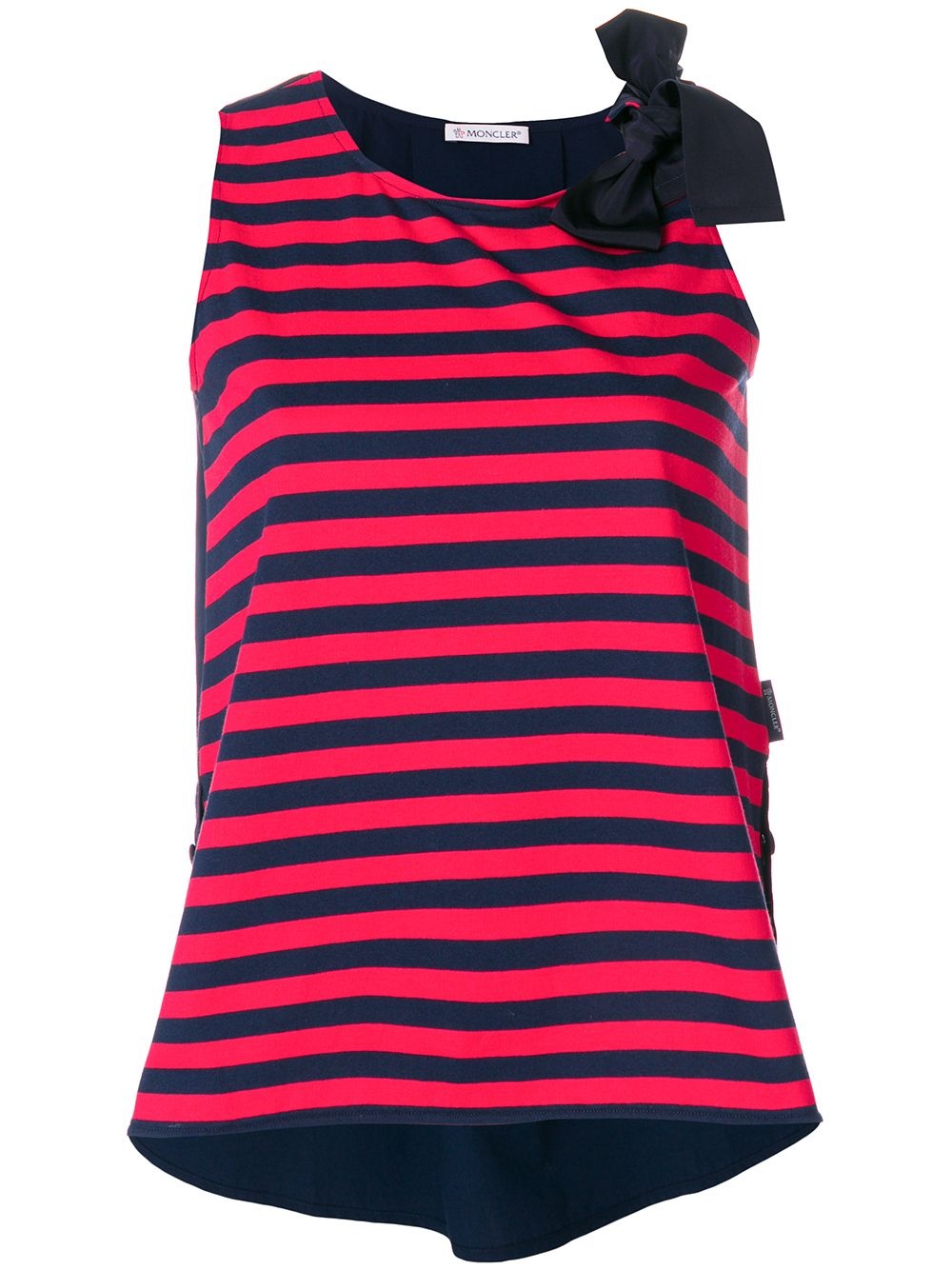 striped bow detail vest top - 1