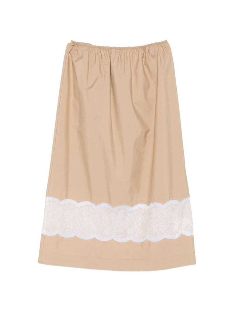 lace-trim midi skirt 1