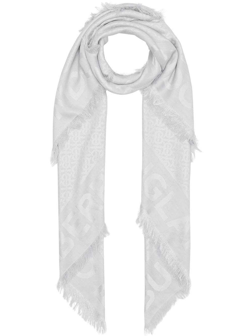 tonal monogram scarf - 1