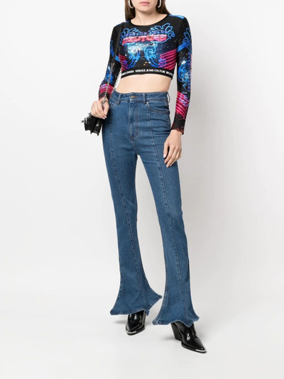 VERSACE JEANS COUTURE logo-print cropped top outlook