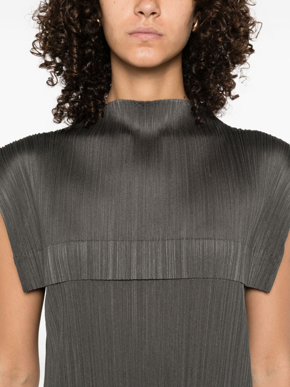 pleated cape dress - 5