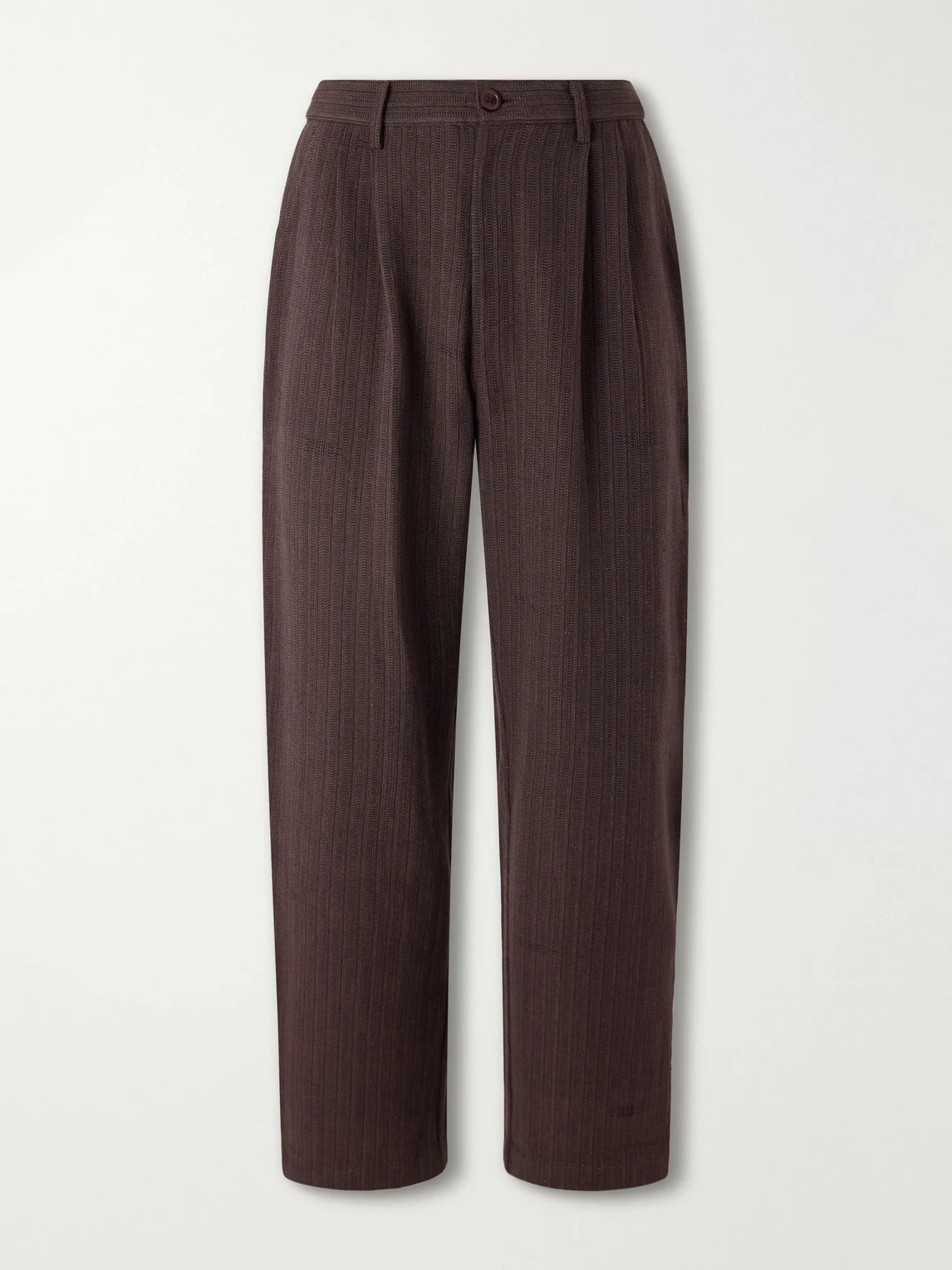 Antonio Straight-Leg Pinstriped Cotton Suit Trousers - 1