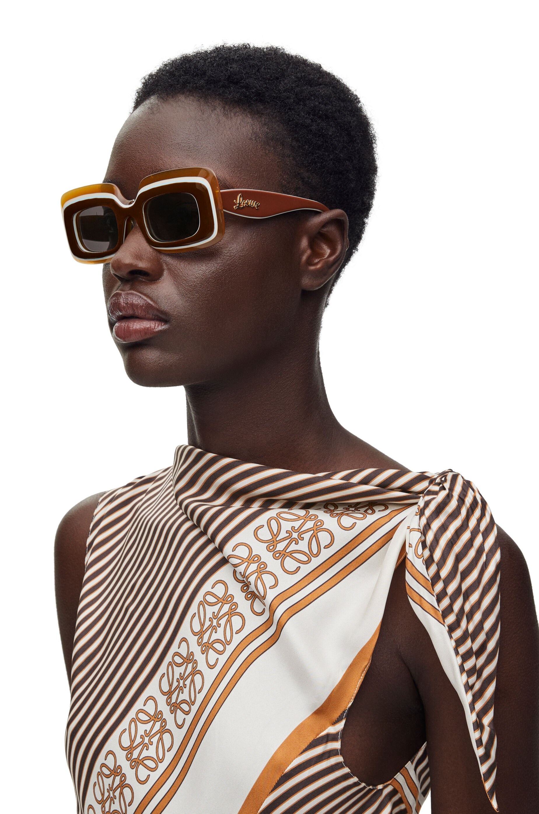 Multilayer Rectangular sunglasses in acetate - 3