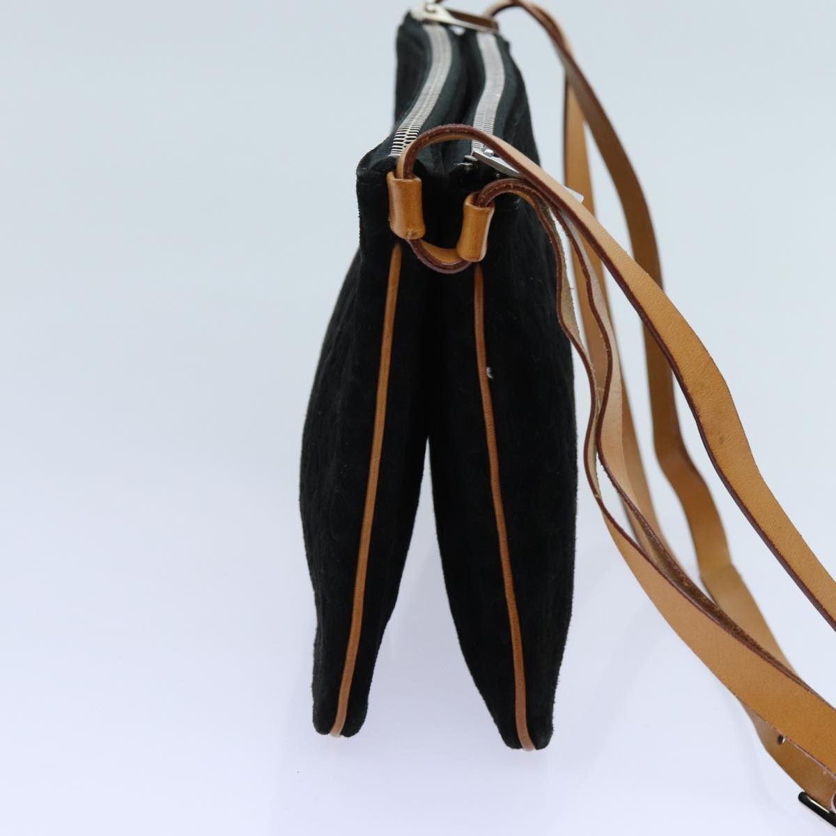 CELINE C Macadam Canvas Shoulder Bag Black - 5
