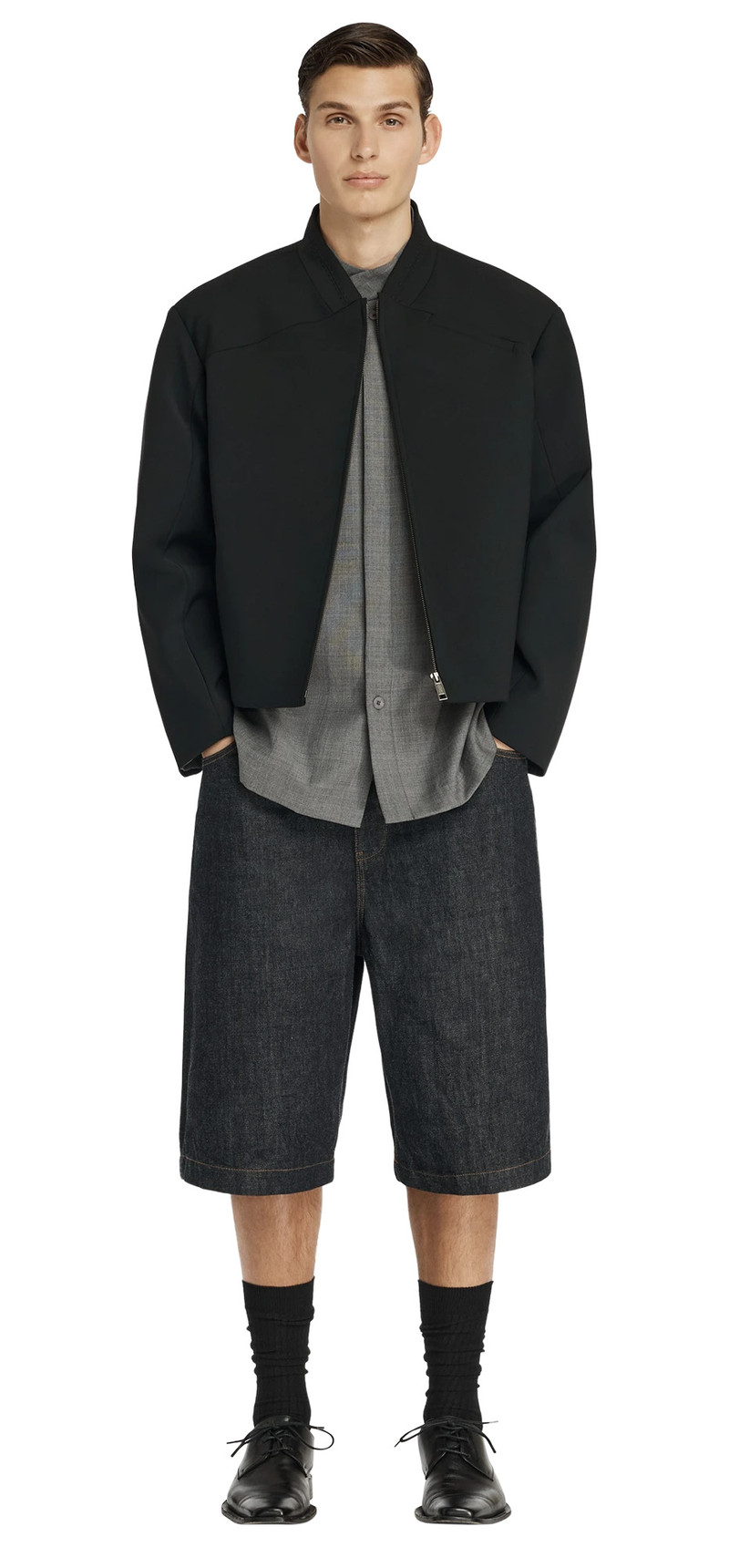 entire studios TRIA JACKET BLACK WOOL outlook