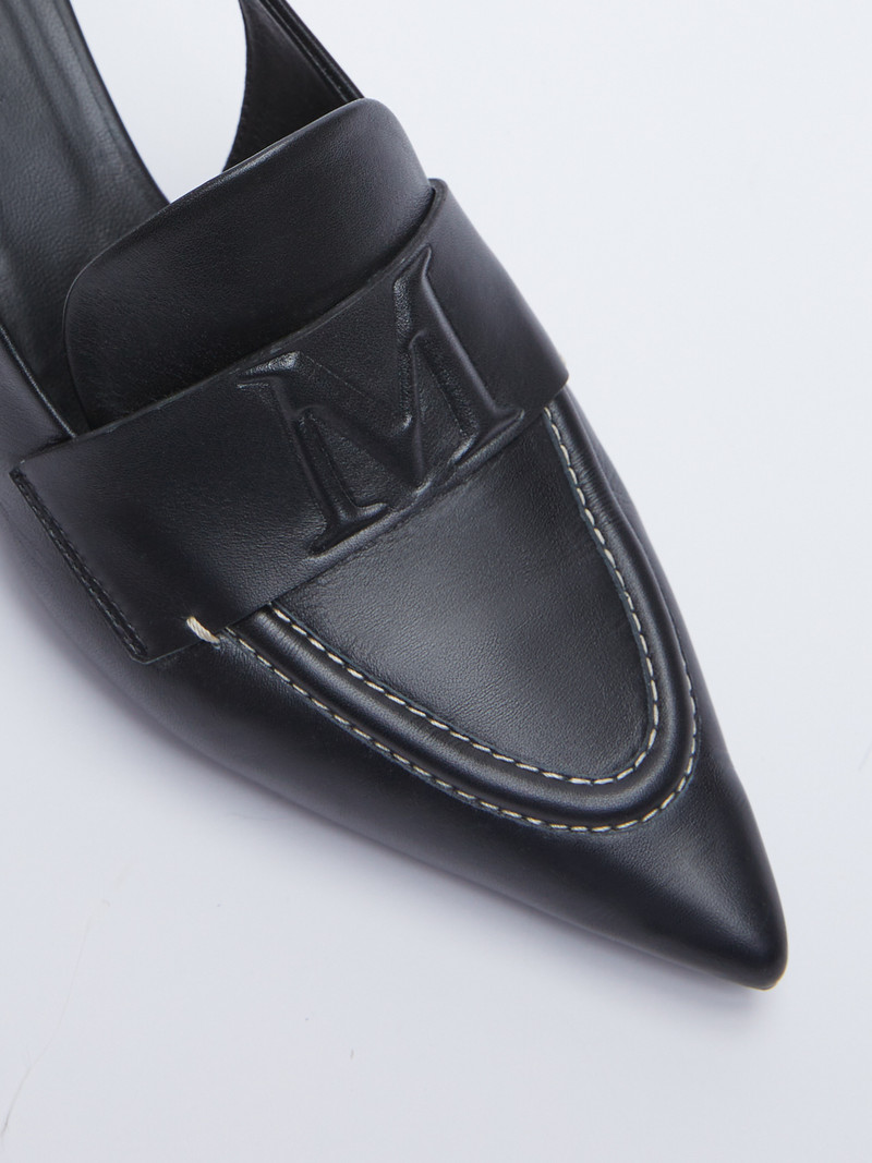 CATY Leather slingbacks 4