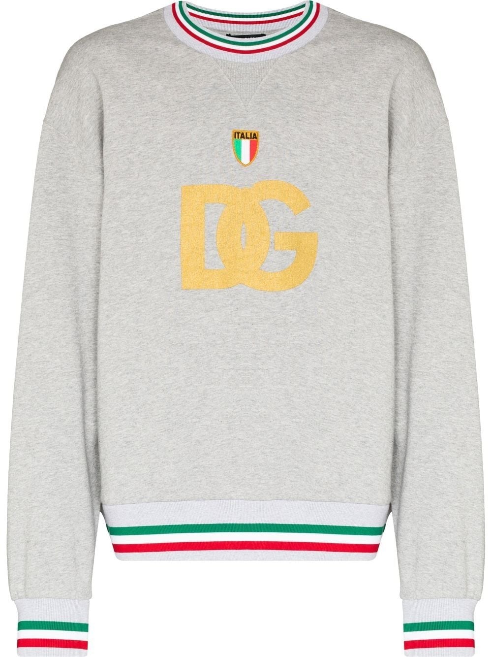 logo-print crew neck sweatshirt - 1