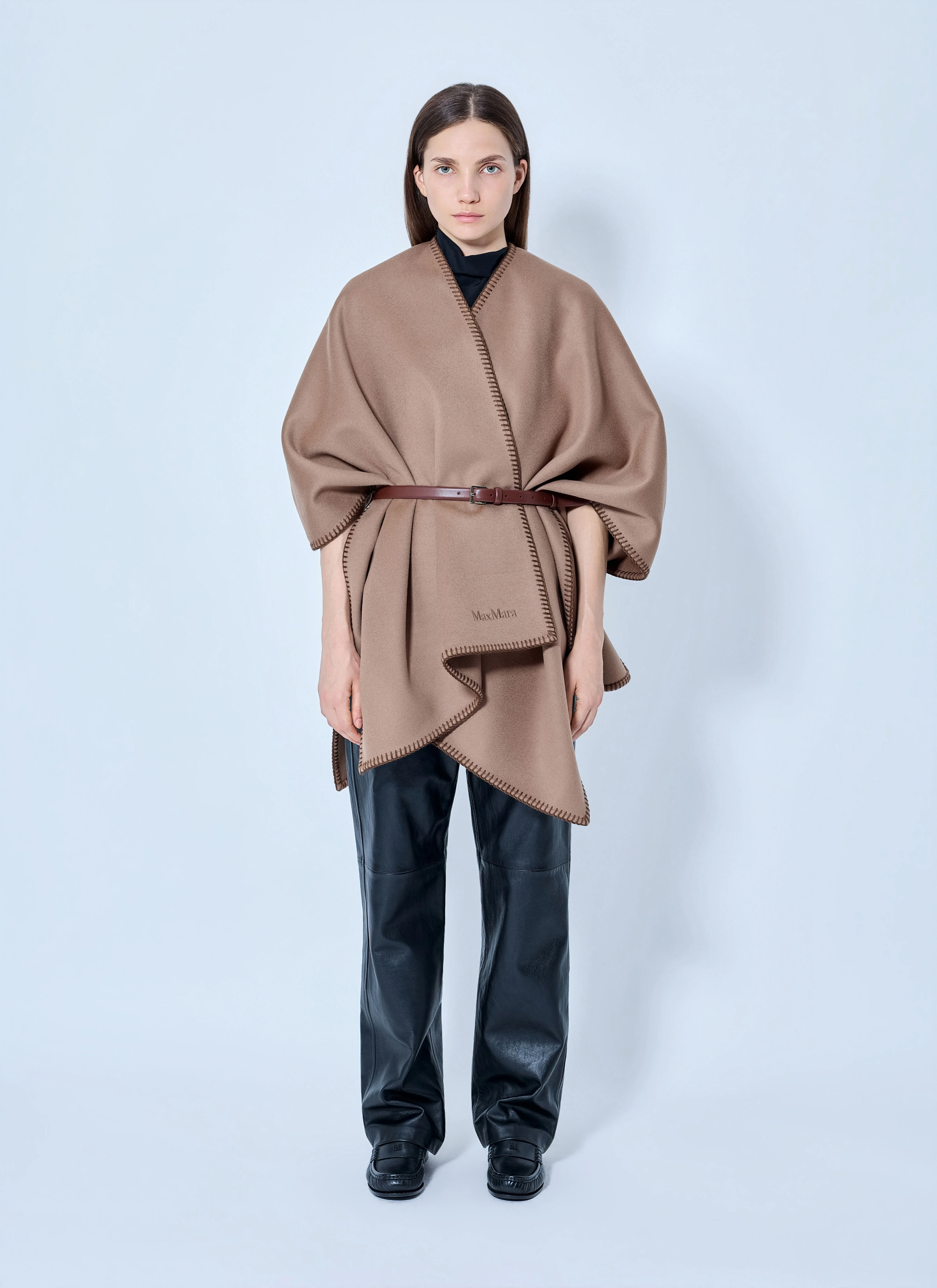 Belted Wool Wrap - 1