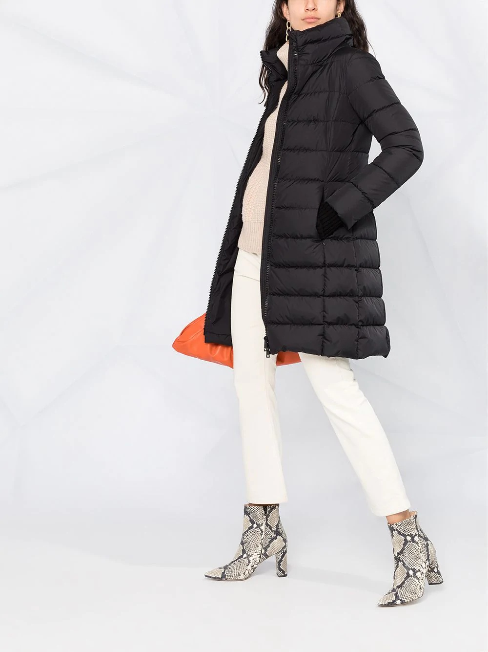 padded mid-length coat - 4