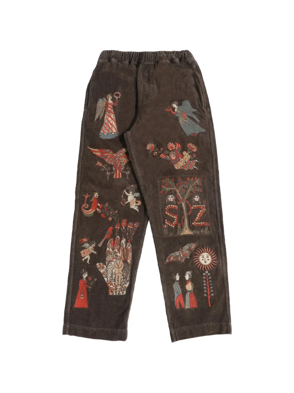 Folk corduroy trousers - 1