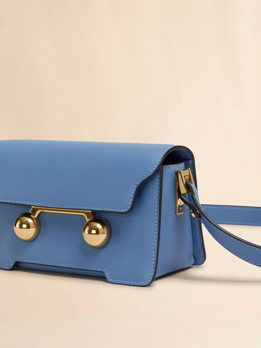 BLUE LEATHER TRUNKAROO MINI SHOULDER BAG - 3