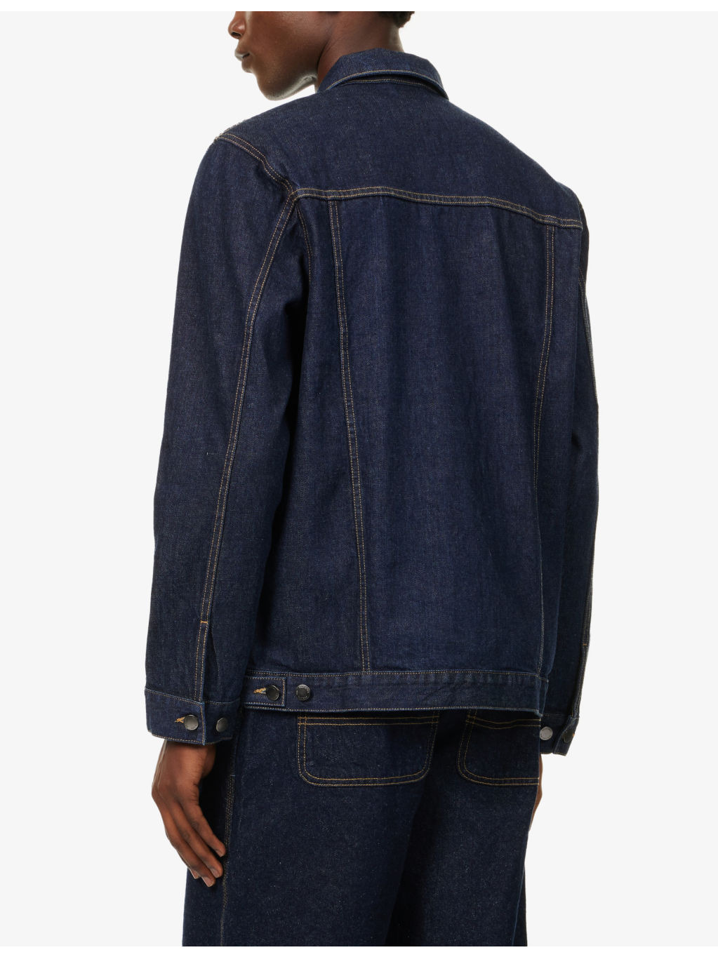 Contrast-stitch regular-fit denim jacket - 4