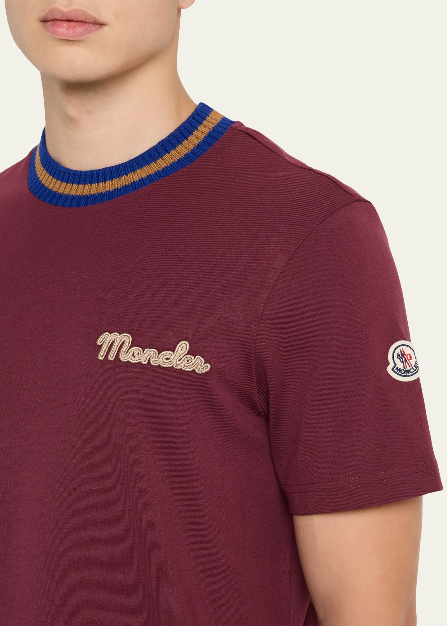 Men's Jersey Stripe-Ribbed Crewneck T-Shirt - 5