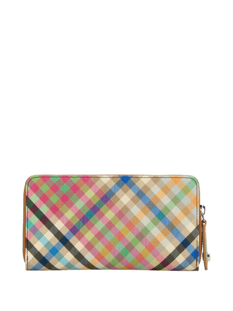 Vivienne Westwood Classic plaid zip-around wallet outlook