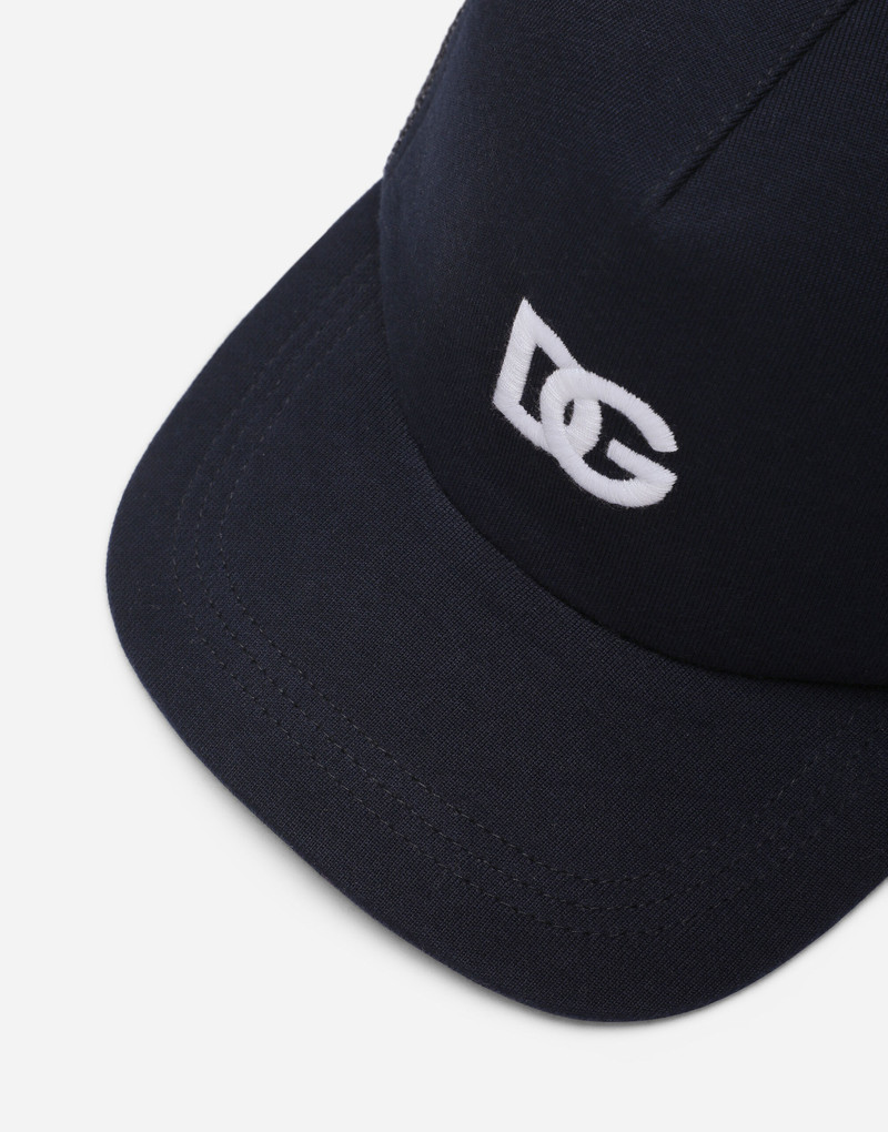 Dolce & Gabbana Cotton trucker hat with DG logo tag and mesh outlook