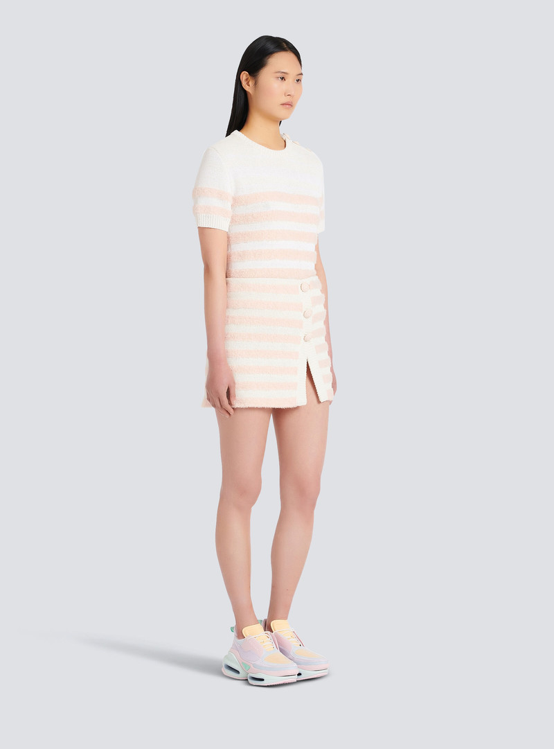 Short striped tweed skirt 5