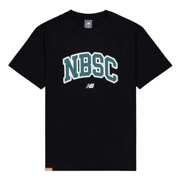 New Balance Big NBSC Graphic T-Shirt 'Black Blue' AMT42322-BK - 1