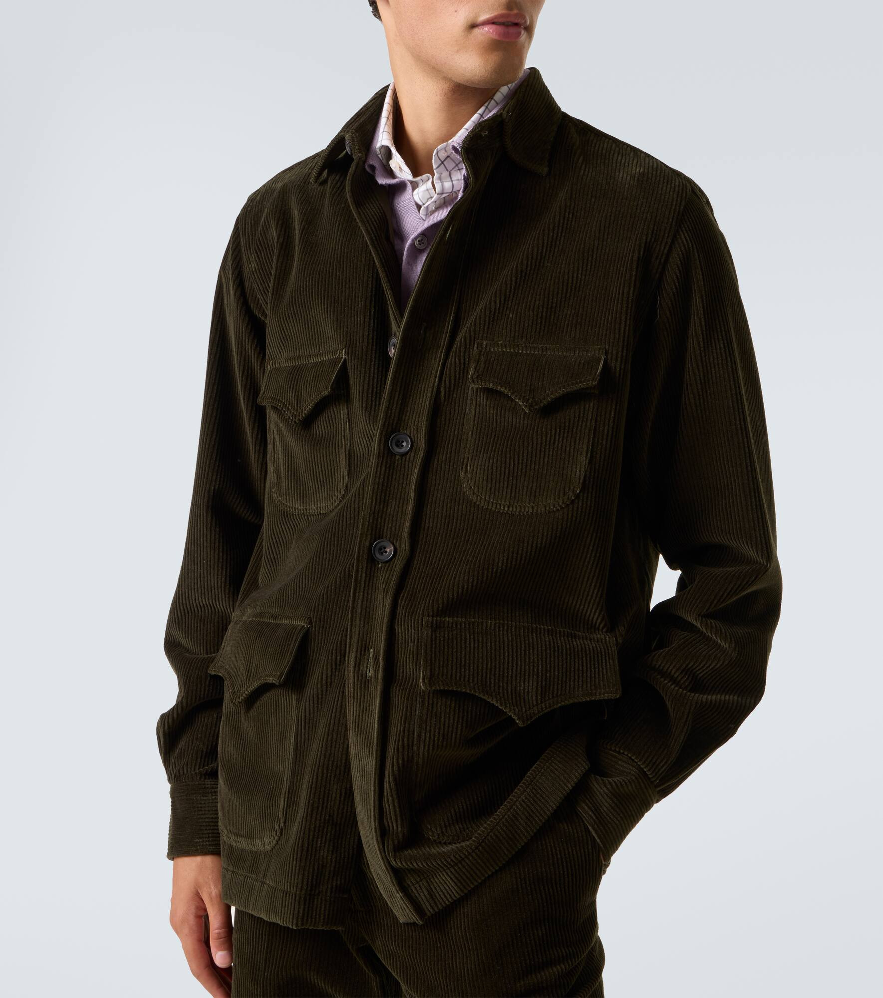 Cotton corduroy Western shirt - 5