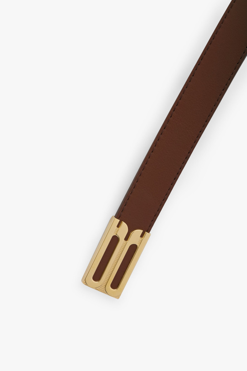 Dorian B Finite Belt In Dark Tan Soft Leather 4