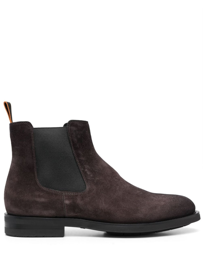 round-toe suede ankle boots 1