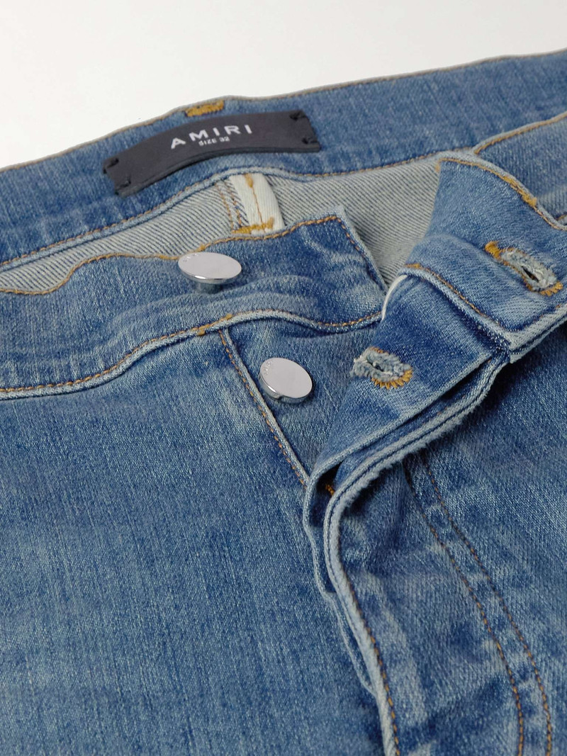 Skinny-Fit Distressed Patchwork Jeans 6