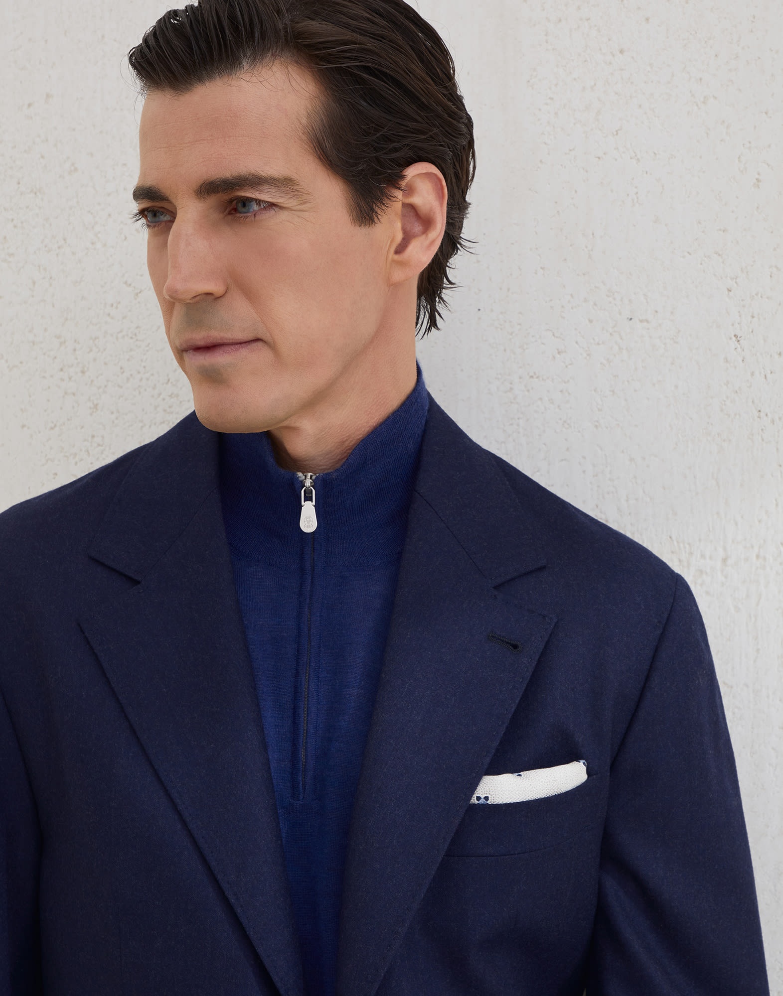 Virgin wool flannel deconstructed blazer - 3