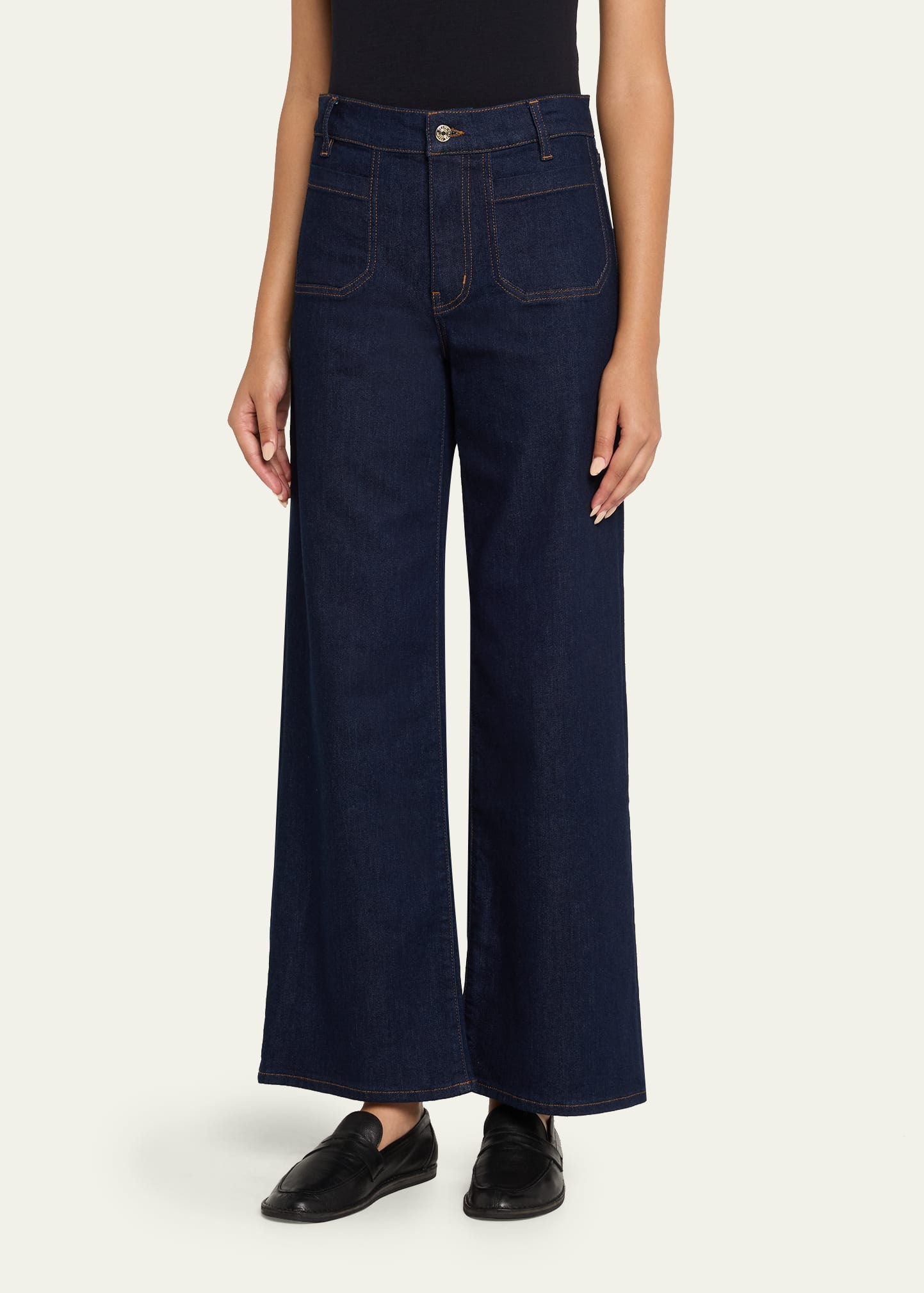 Le Slim Palazzo Modernist Pocket Jeans - 4