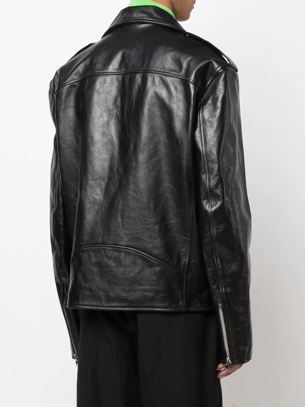 leather biker jacket - 5