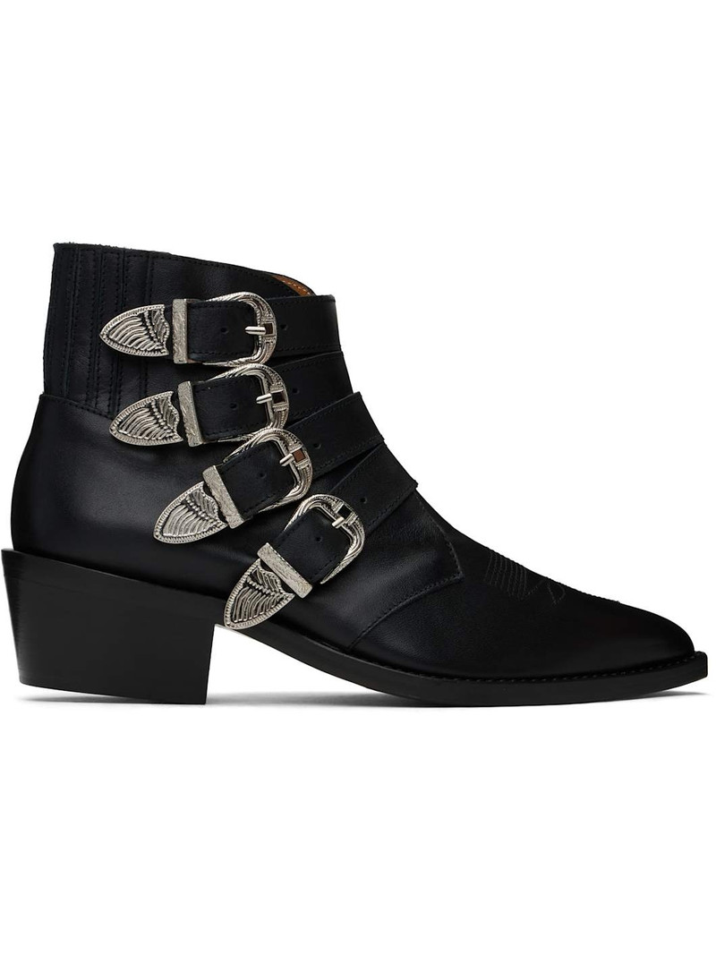 Black Buckle Boots 1