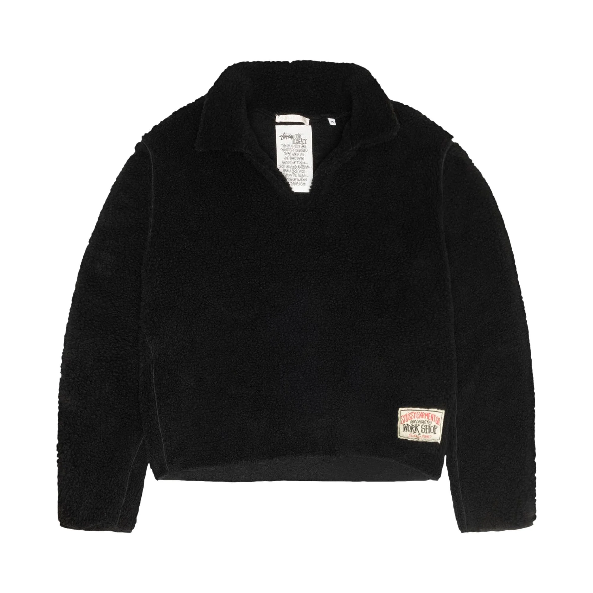 Stussy x Our Legacy Work Shop Runner Fleece Pullover 'Black' - 1
