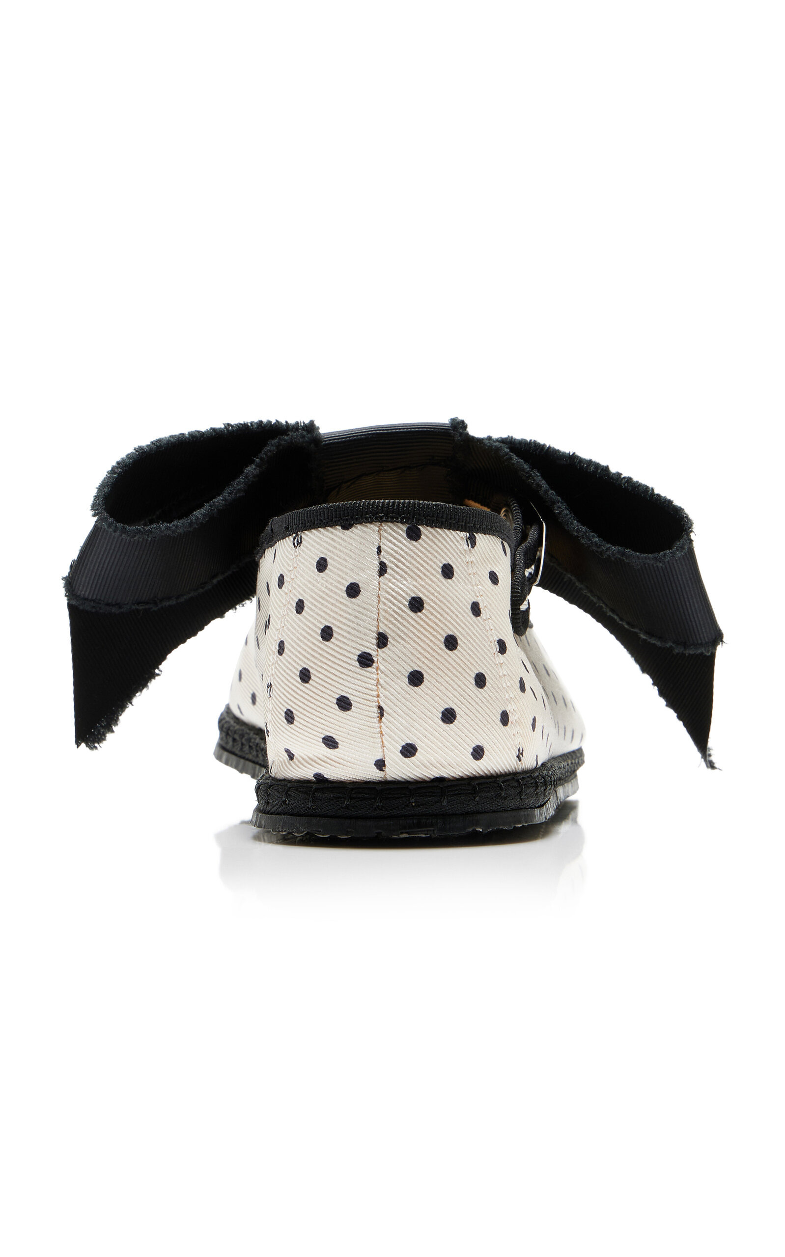 Exclusive Riviera Convertible Bow Polka-Dot Silk Mary Jane Flats black/white - 5
