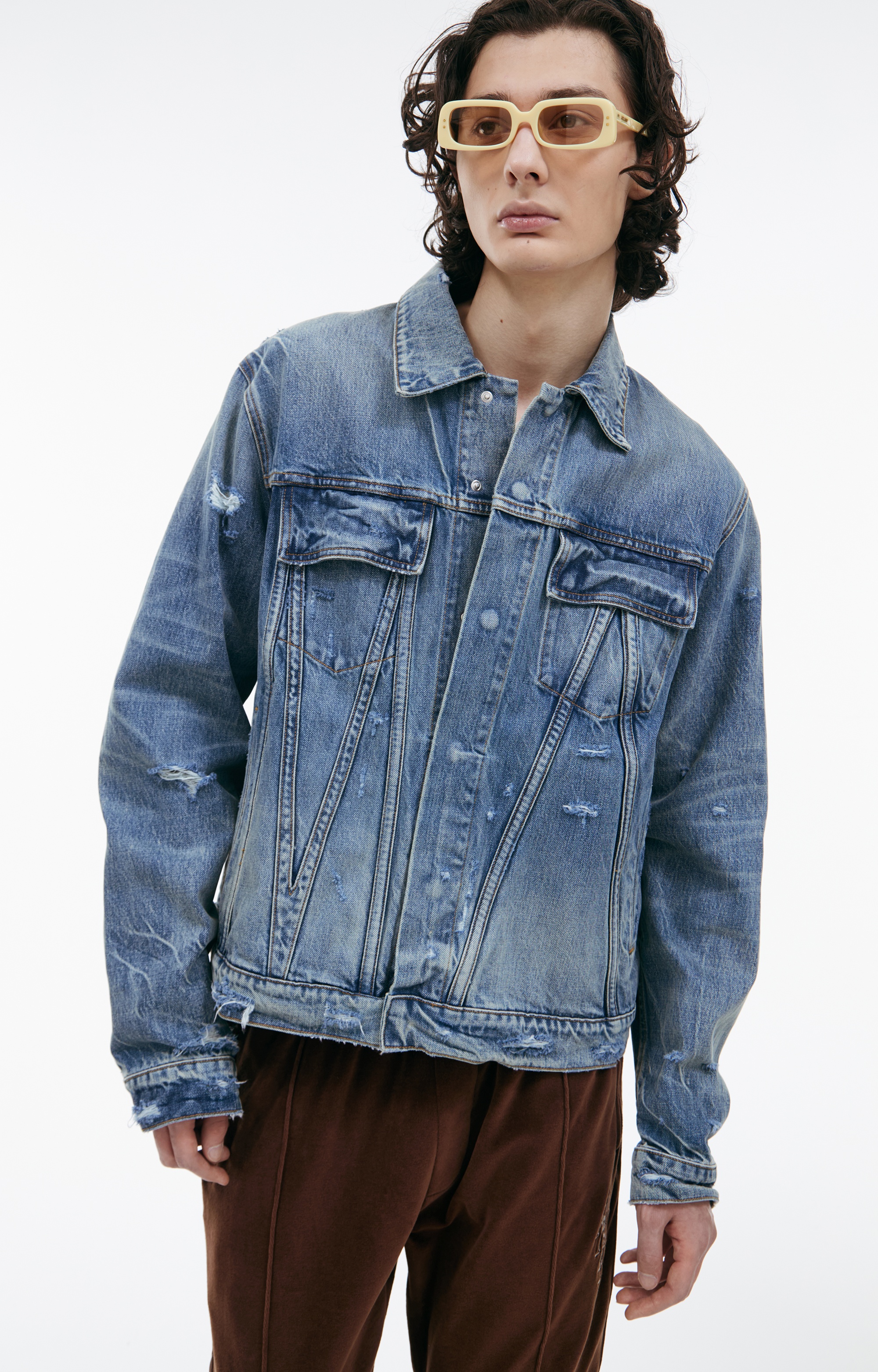 DENIM JACKET WITH BUTTONS - 4