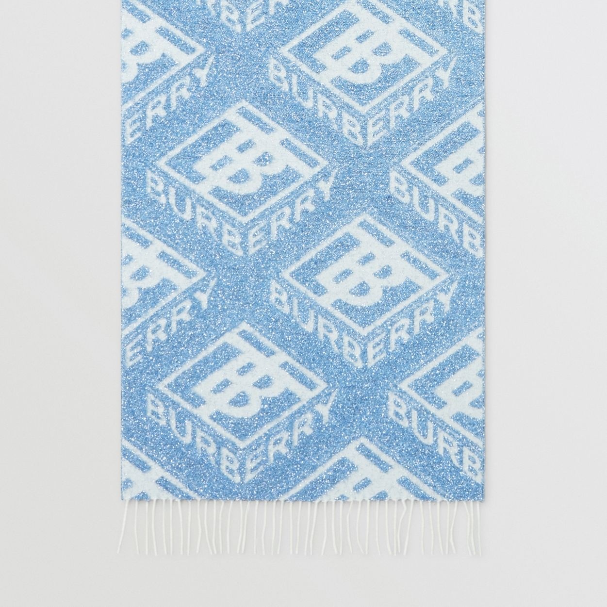 Metallic Monogram Wool Blend Scarf - 5