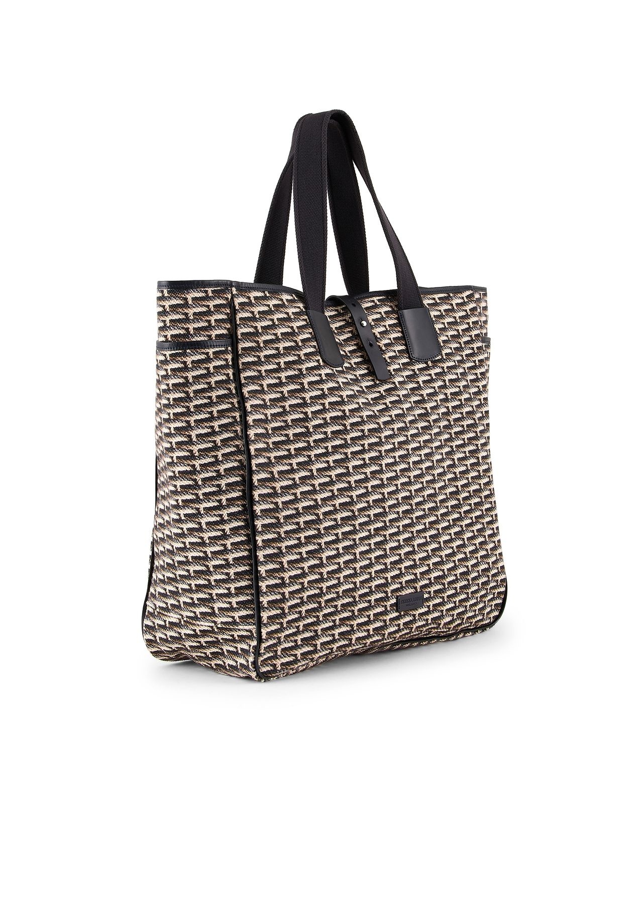 Oversized shopper bag in printed canvas - 2