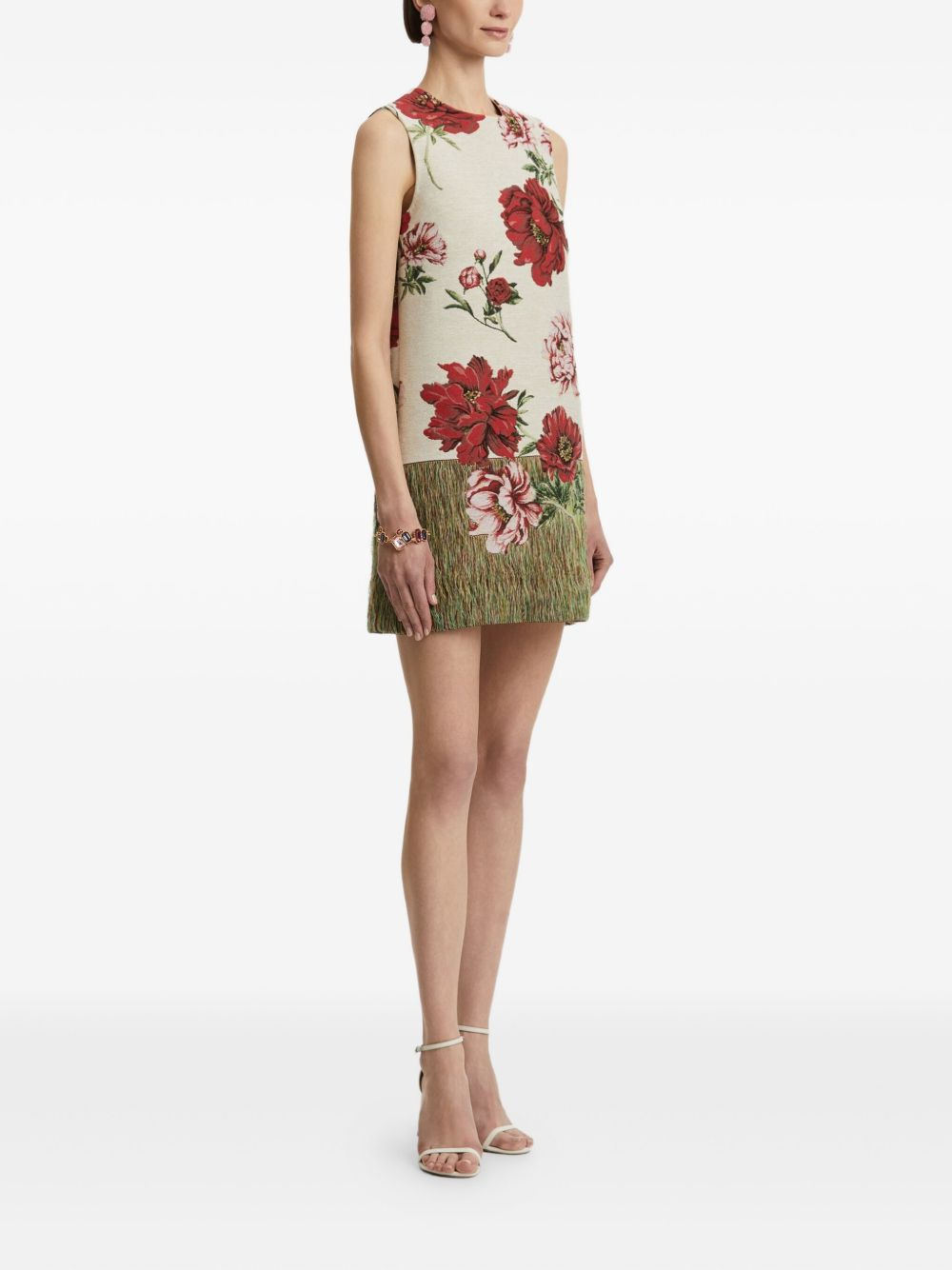 peony floral shift mini dress - 3
