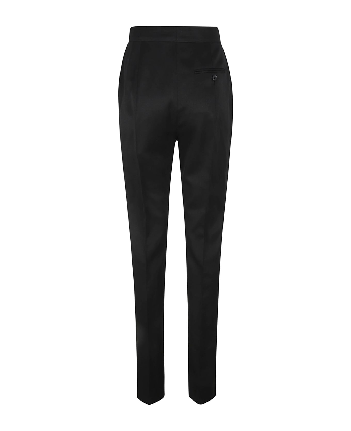 Zip Applique Regular Plain Trousers - 2
