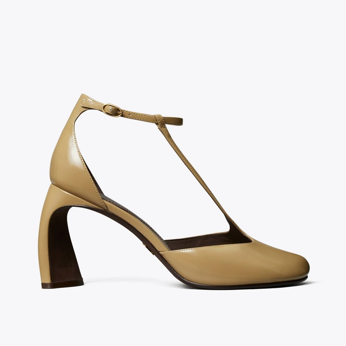Peep-Toe T-Strap Heeled Sandal - 1