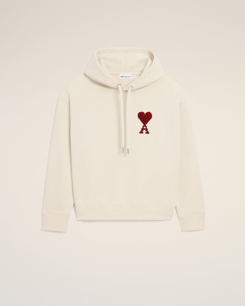 WHITE COTTON AMI DE COEUR HOODIE 1