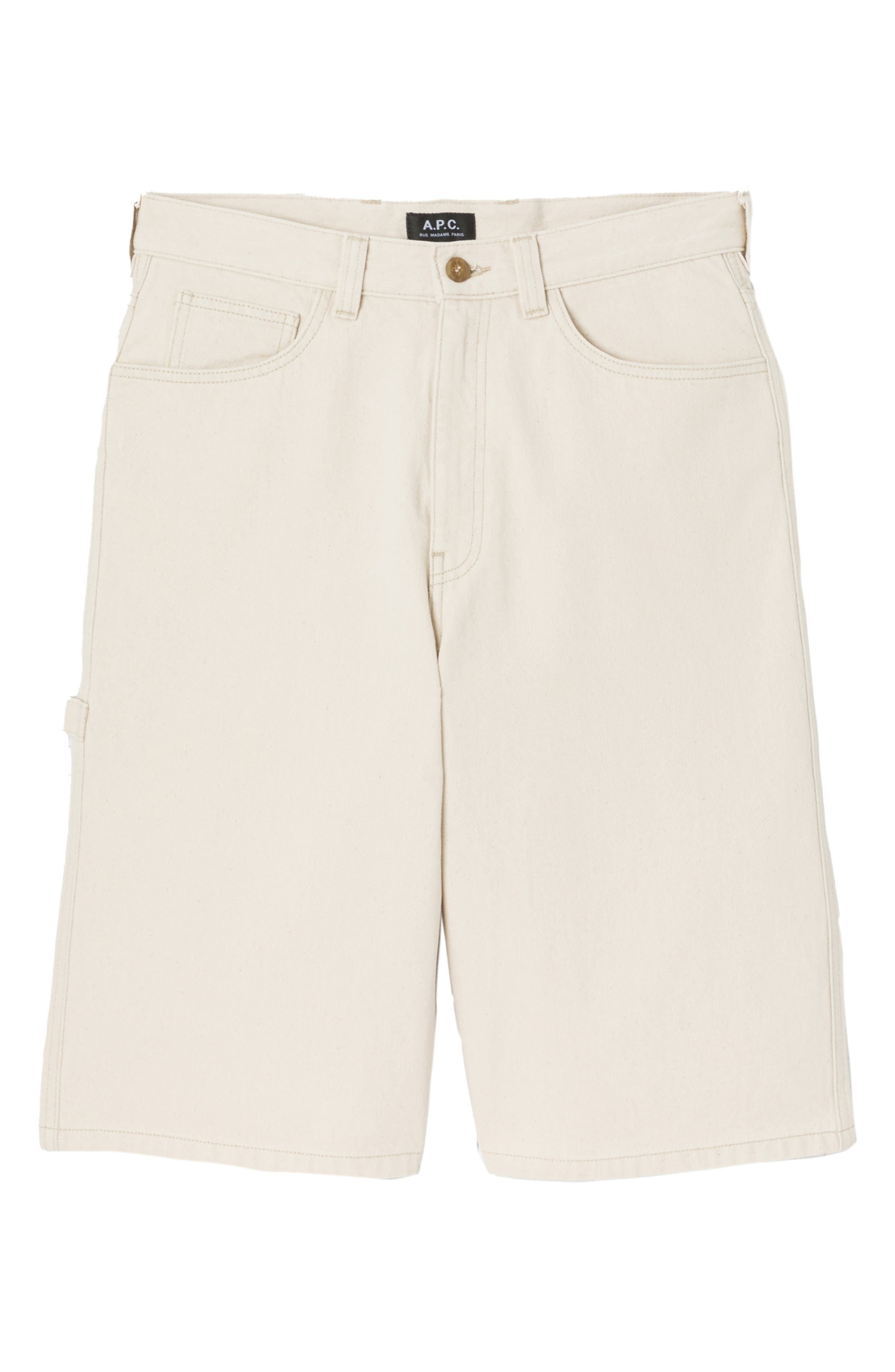 A.P.C. Westland Cotton Utility Shorts in Aad Ecru at Nordstrom - 5