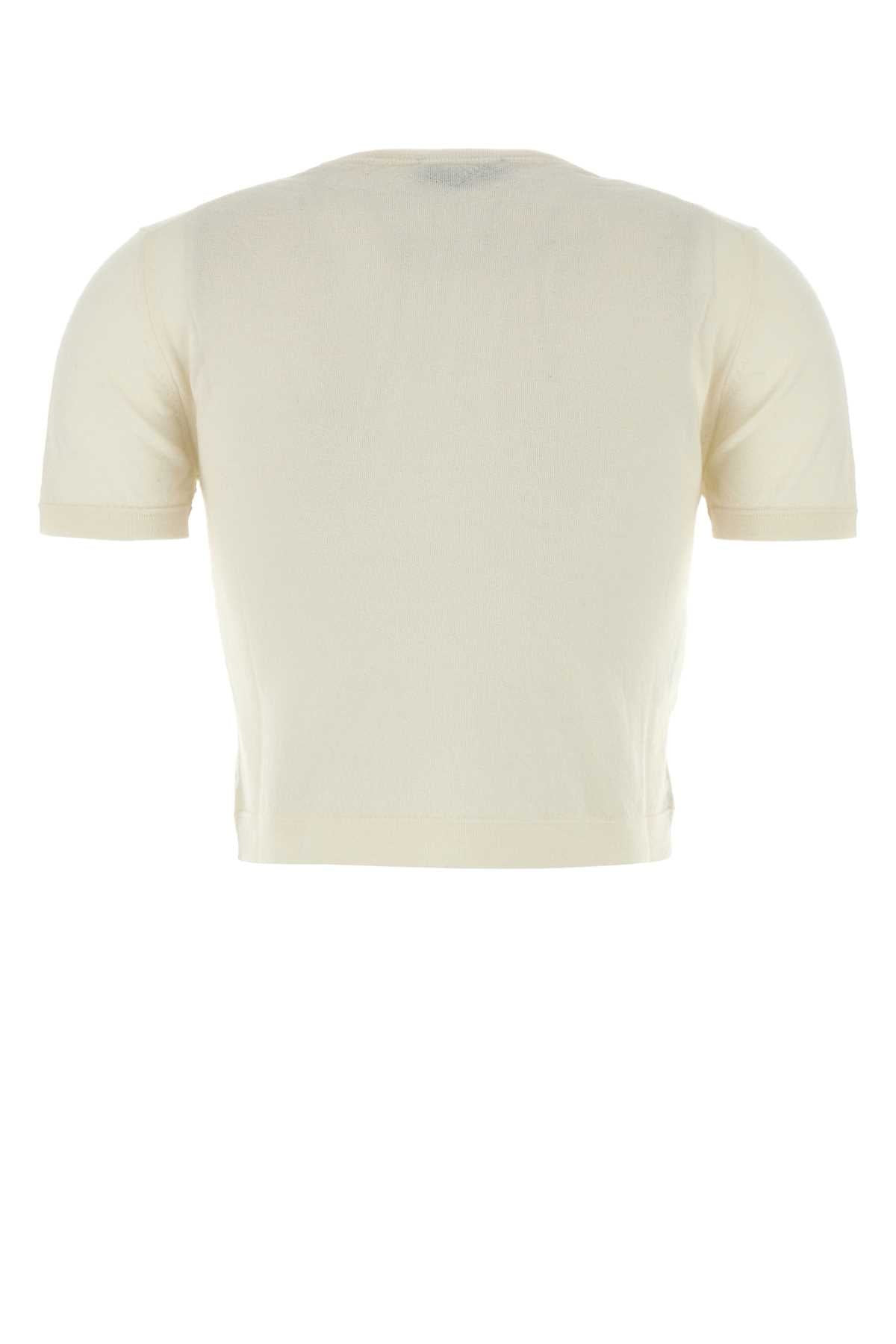 Prada Women Ivory Cashmere Sweater - 2