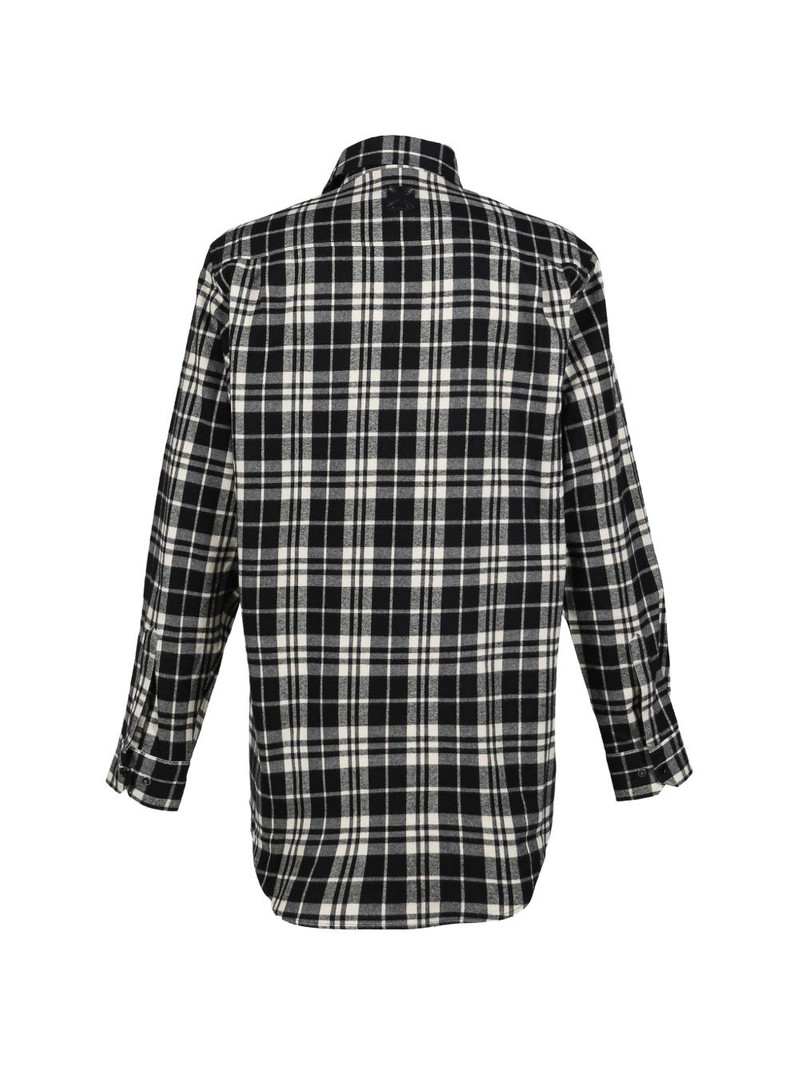 VETEMENTS check-pattern logo-appliqué shirt outlook