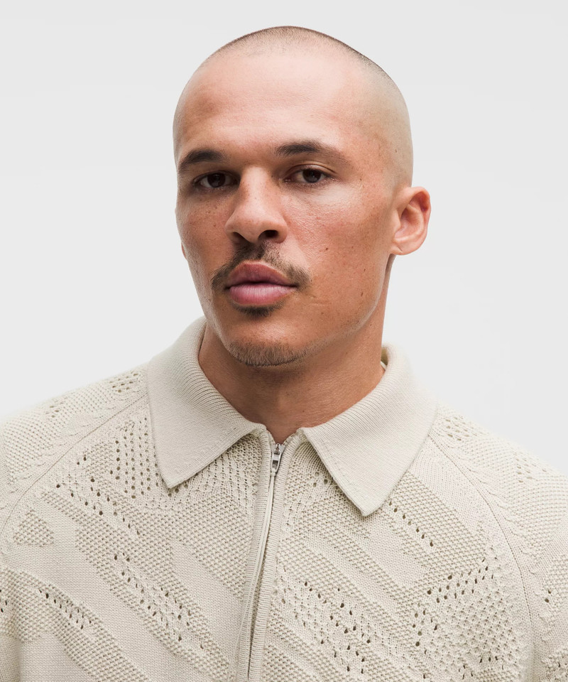 Cotton-Blend Knit Full-Zip Sweater *SLNSH Collection 4