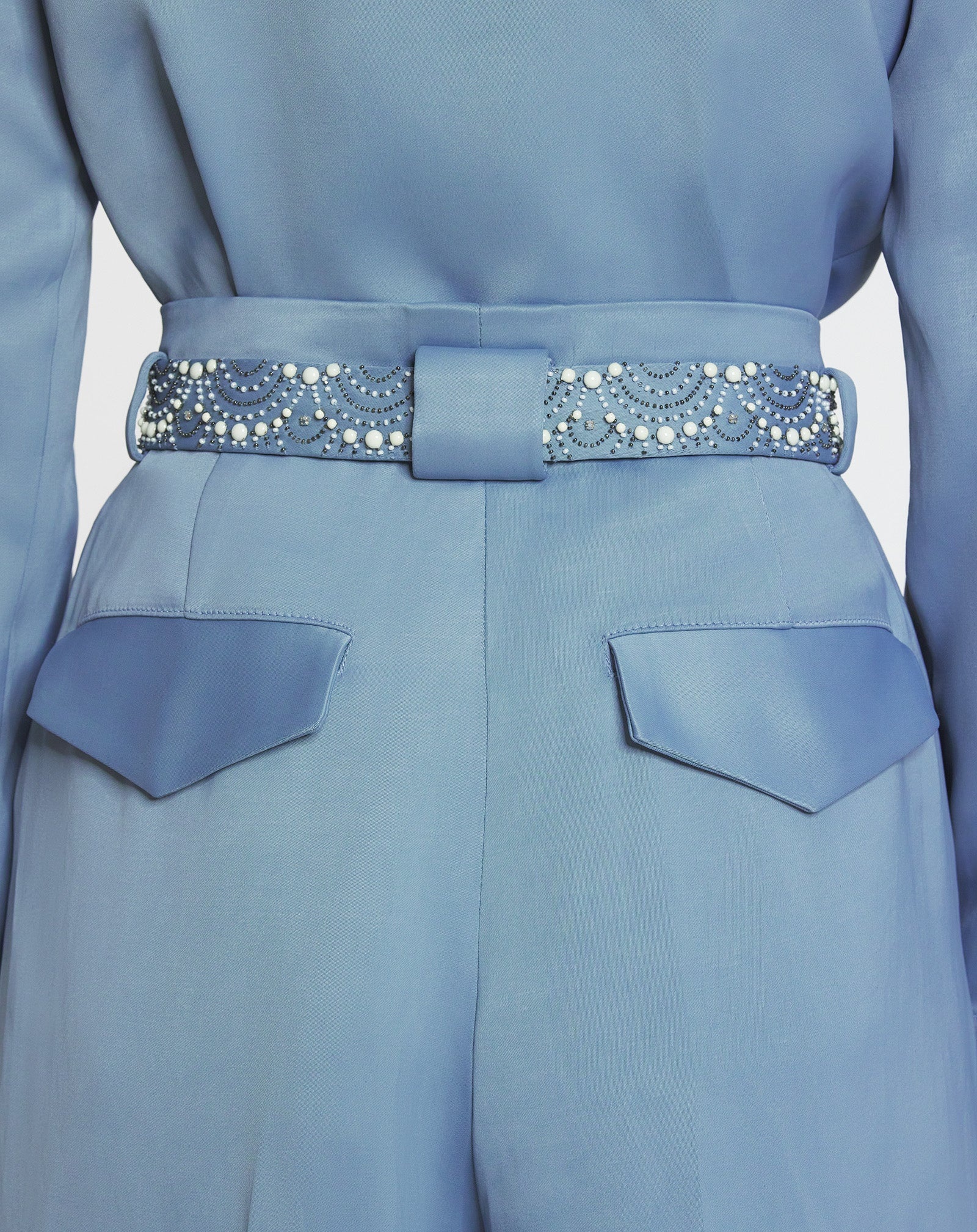 EMBROIDERED WIDE-LEG PANTS - 7
