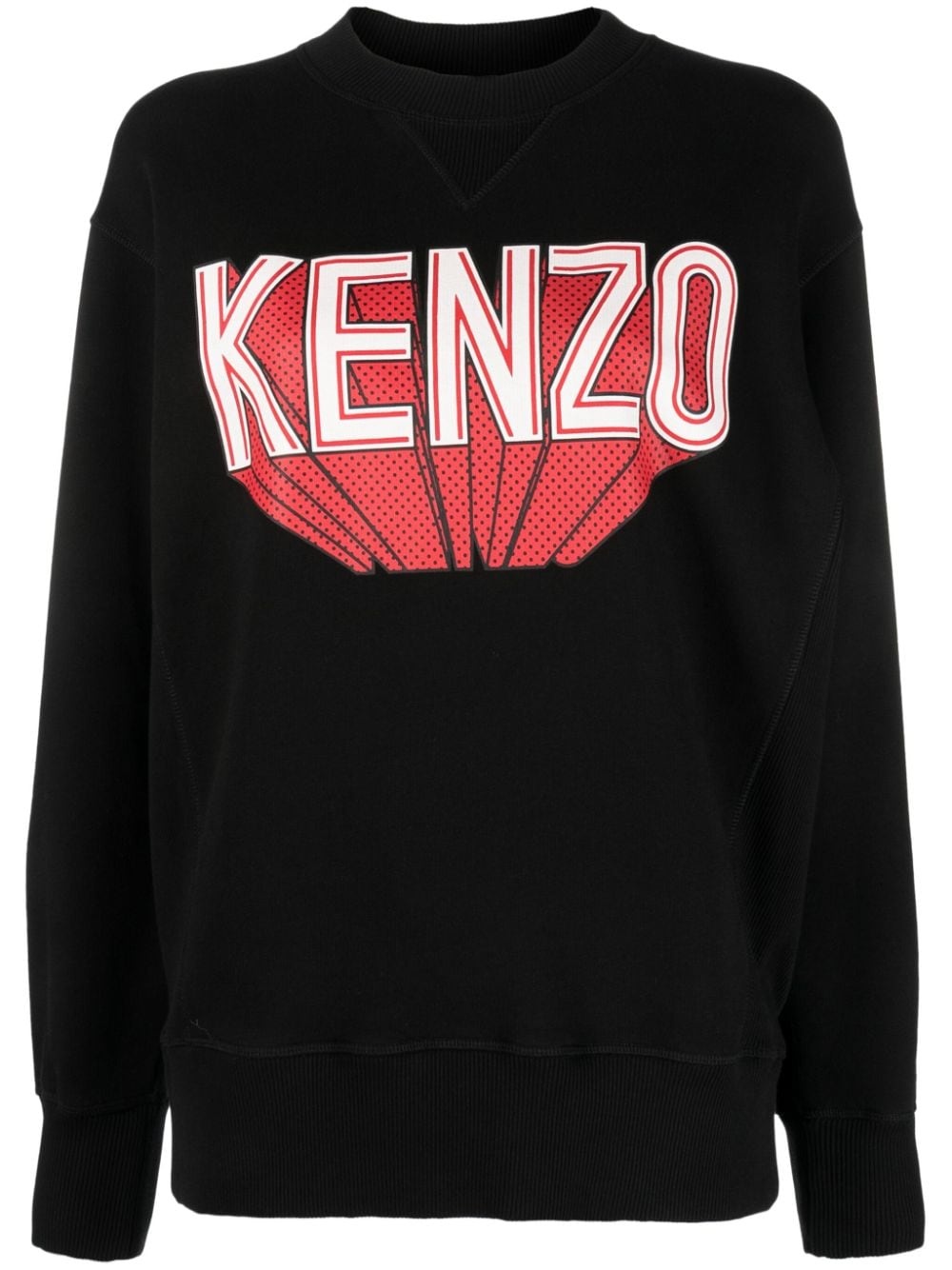 logo-print cotton sweatshirt - 1