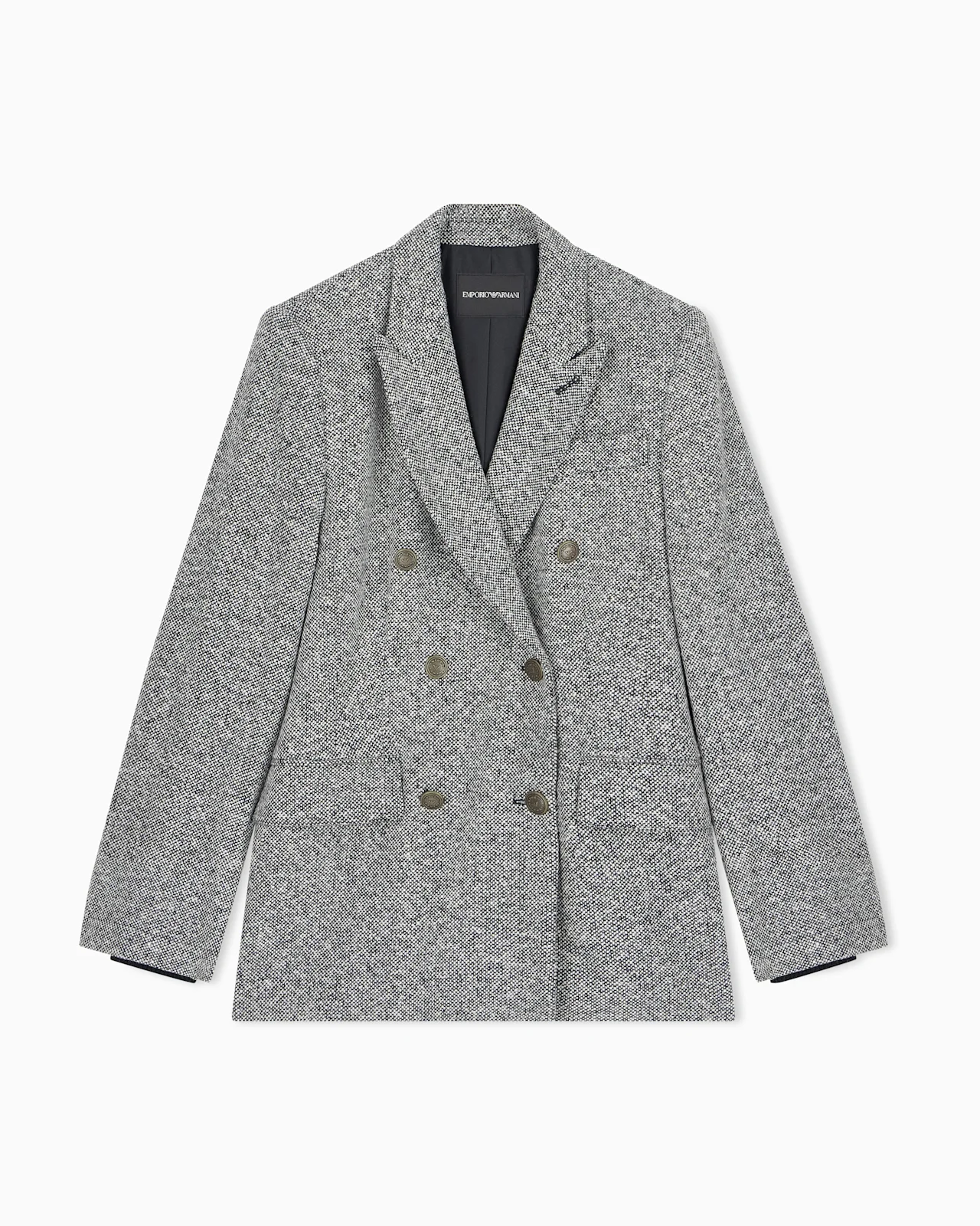 TWEED DOUBLE-BREASTED BLAZER - 1