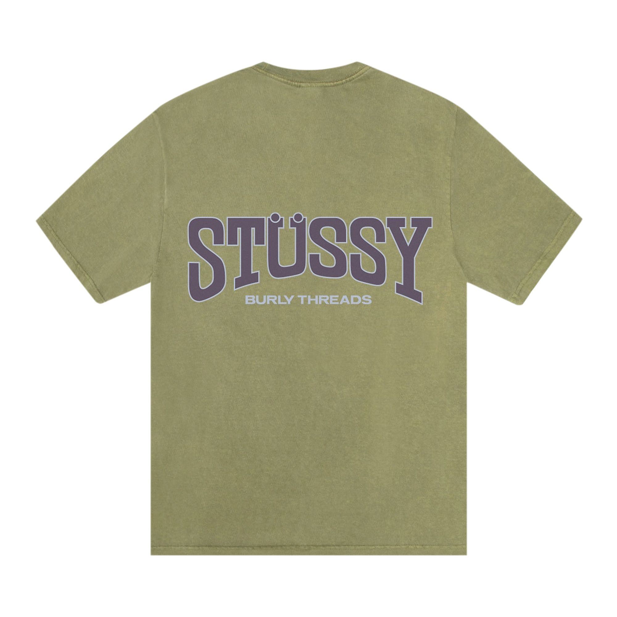 Stussy Burly Threads Tee 'Olive' - 2