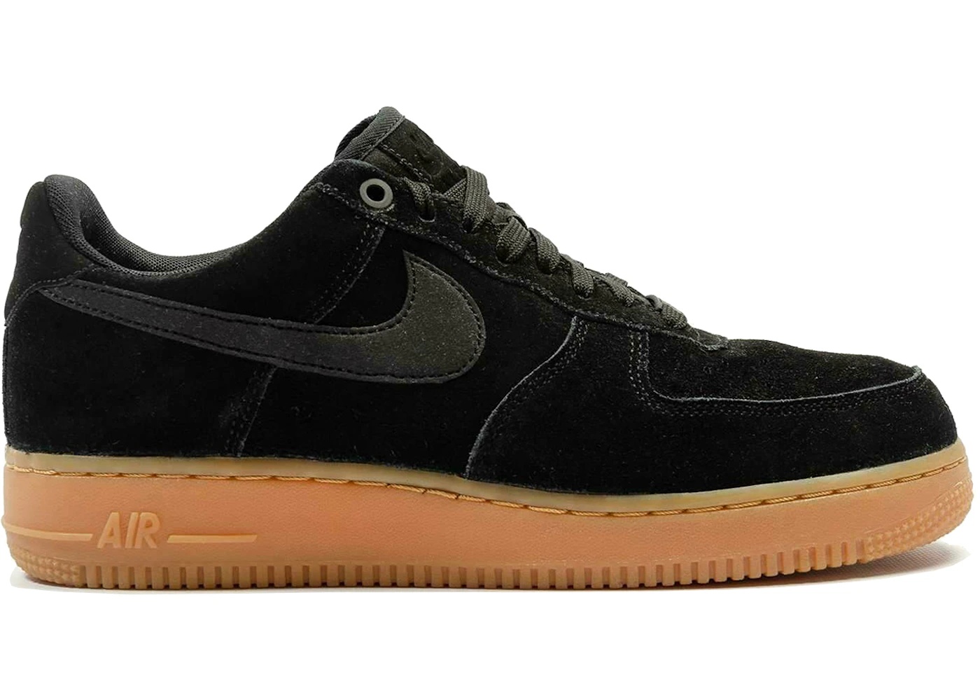 Nike Air Force 1 Low '07 Black Suede Gum - 1