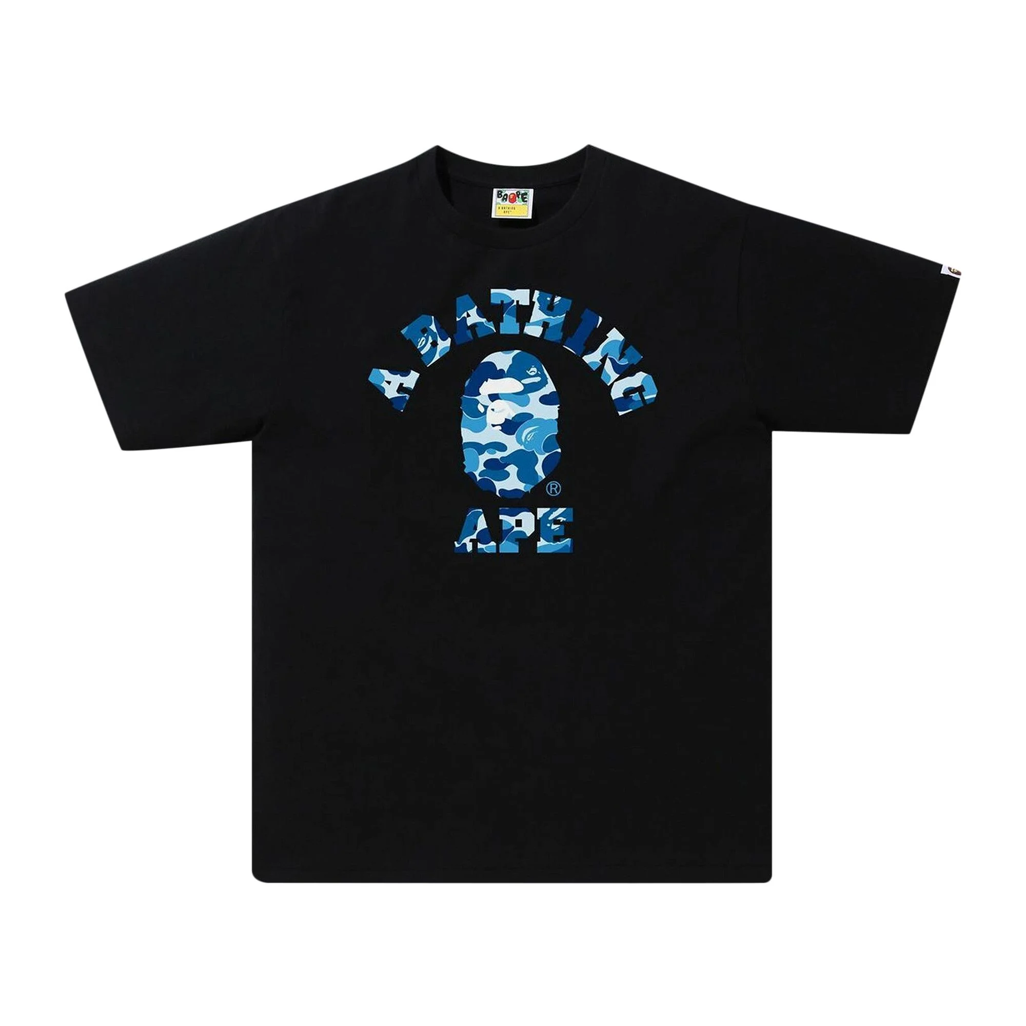 BAPE ABC Camo College Tee 'Black/Blue' - 1