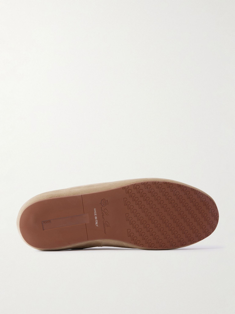 Loro Piana Tomori Suede Mules Brown outlook